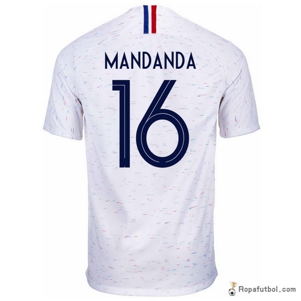 Camiseta Francia Replica Segunda Ropa Mandanda 2018 Blanco